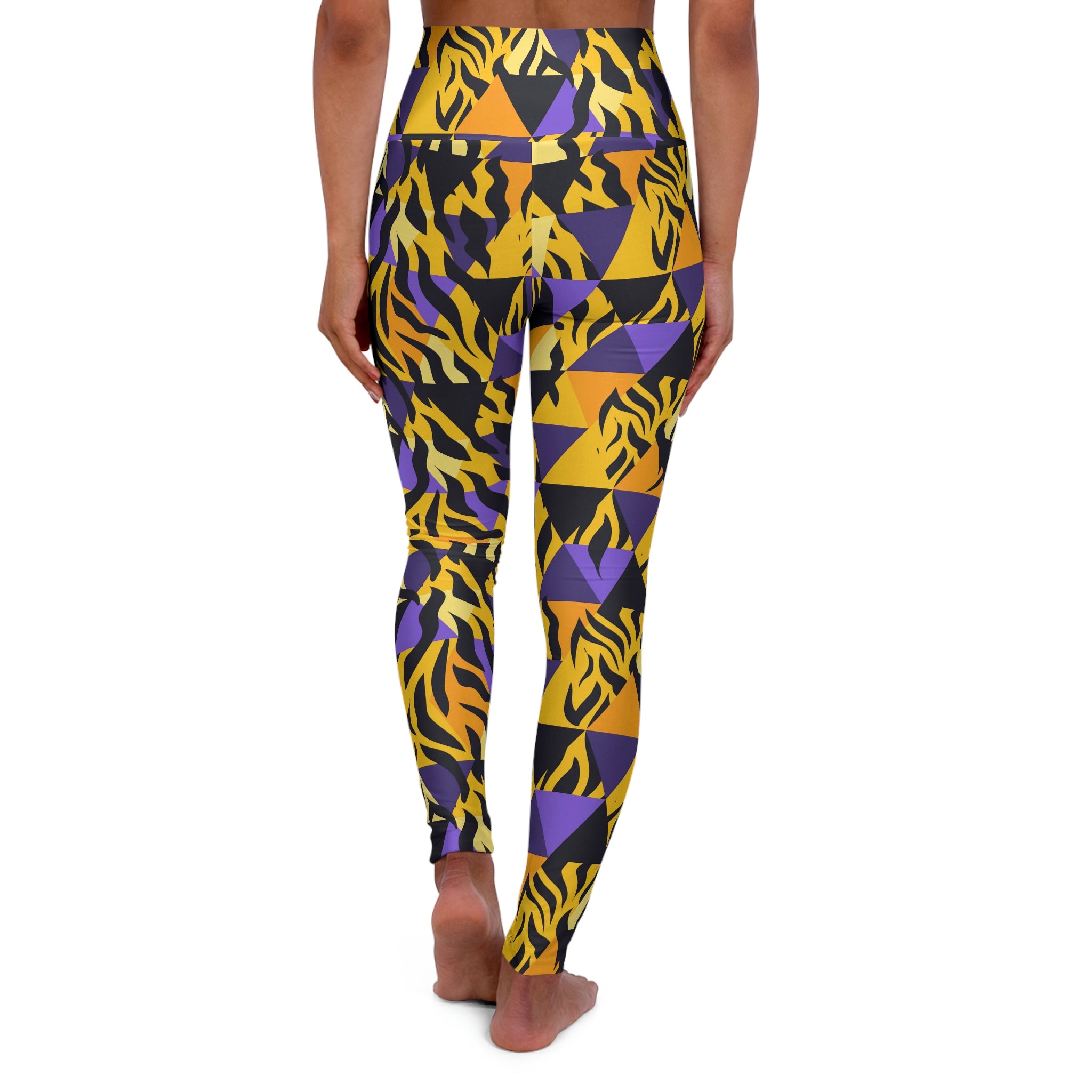 SHE REBEL - Checkered Zebra Yoga Leggings